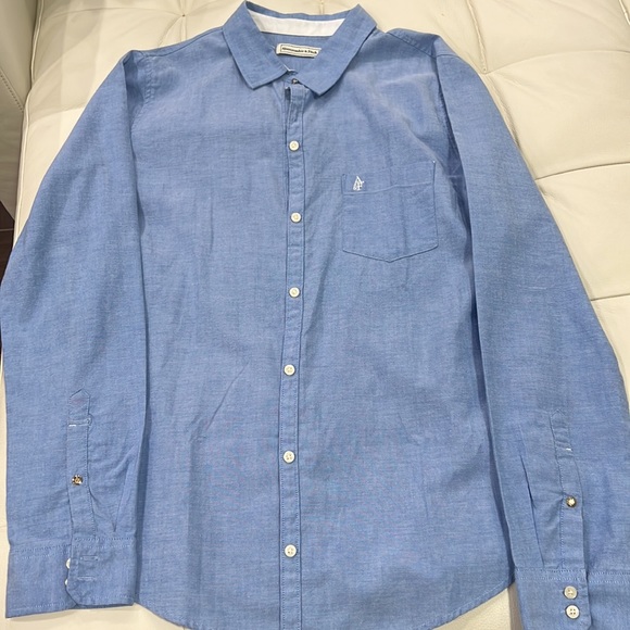 Abercrombie and Fitch blue fitted dress shirt barely used - Picture 2 of 7